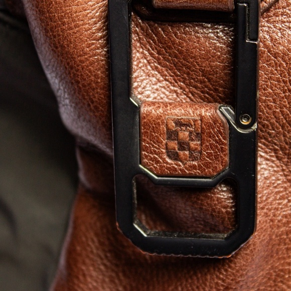 Designer Leather Duffle Bag | Nylon And Genuine Leather | Midsize Weekender - Picture 8 of 12